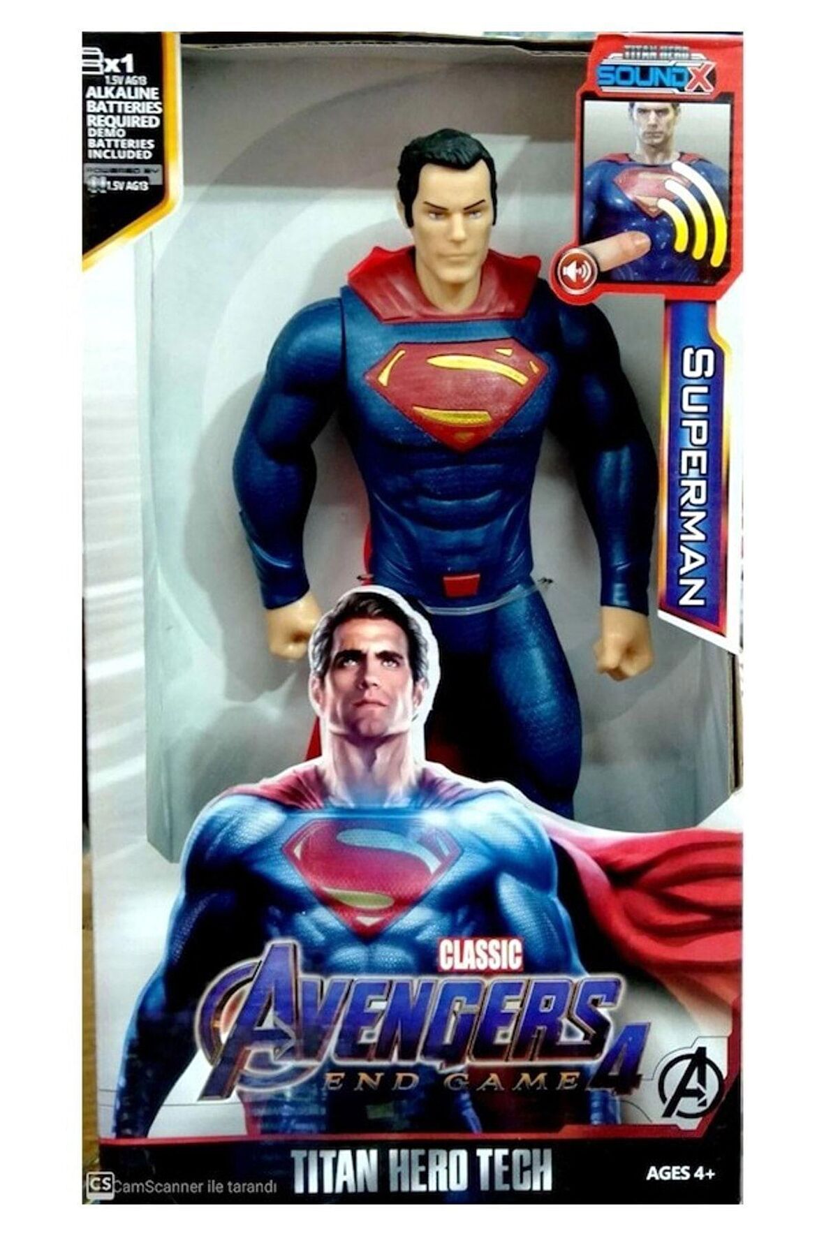 Avengers Süperman Oyuncak Karakter Sesli Işıklı 30 Cm