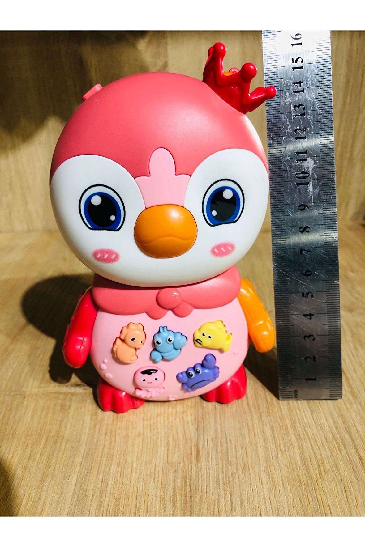 Penguen Funny Penguen Sesli ışıklı pembe renk