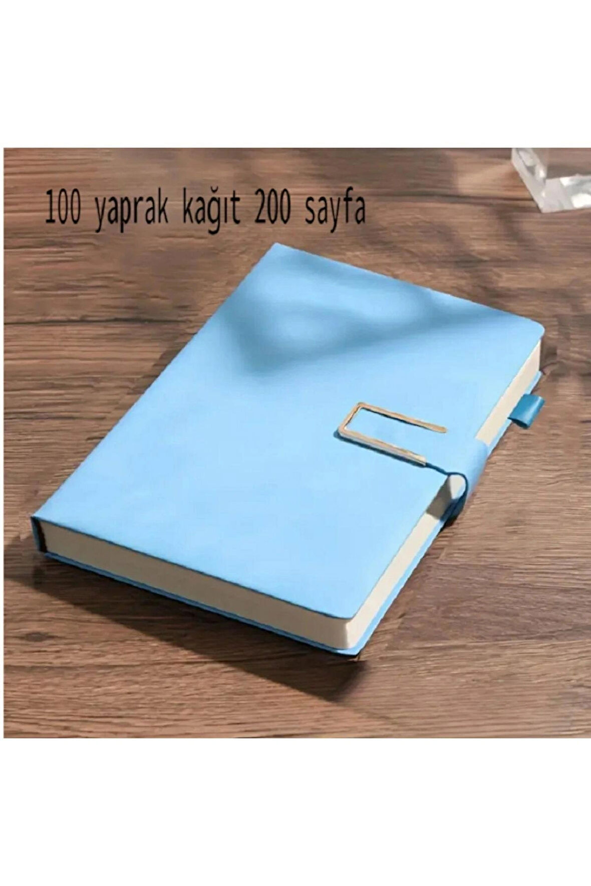 A5 Suni Deri Ciltli Defter - Gündelik Ajanda - Manyetik Kilitli, Kırmızı Çizgili