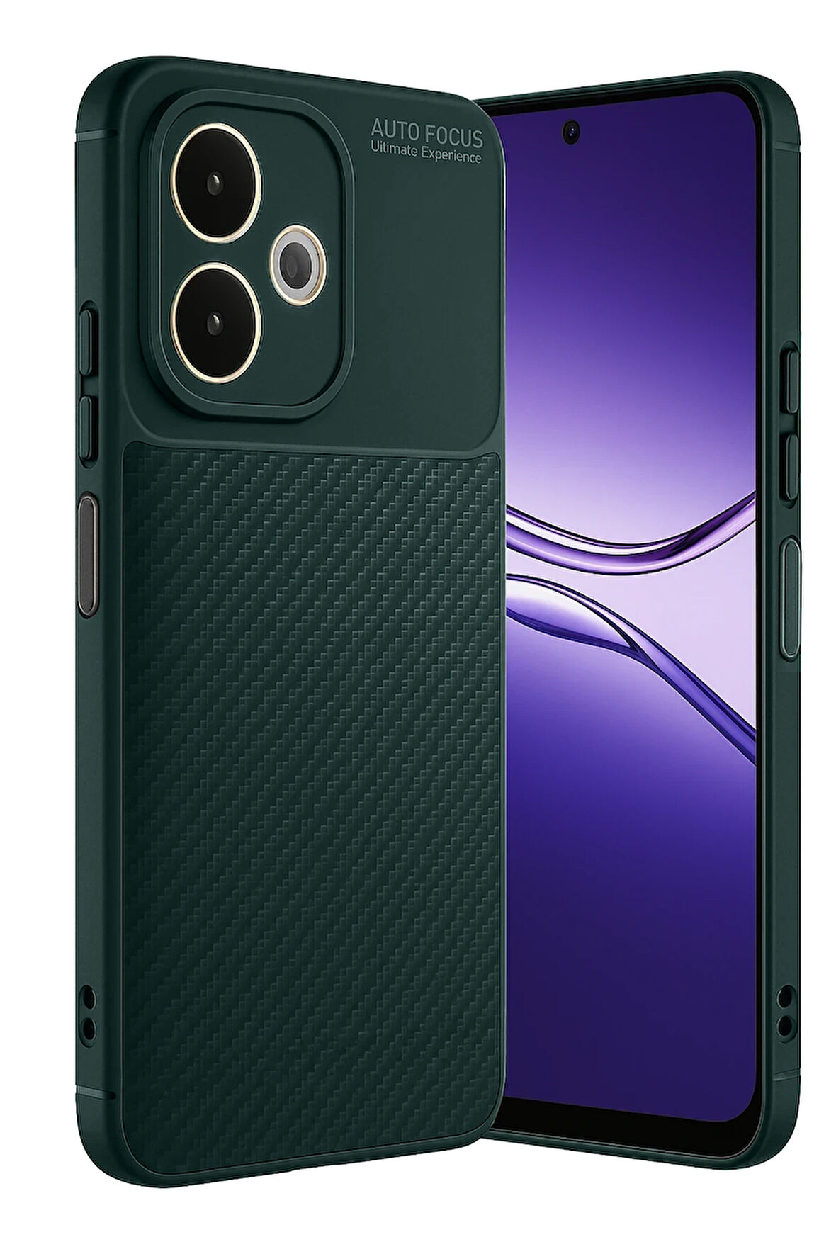 Oppo A5 Pro 4G Kılıf Karbon Görünümlü Silikon Azn-Carbon