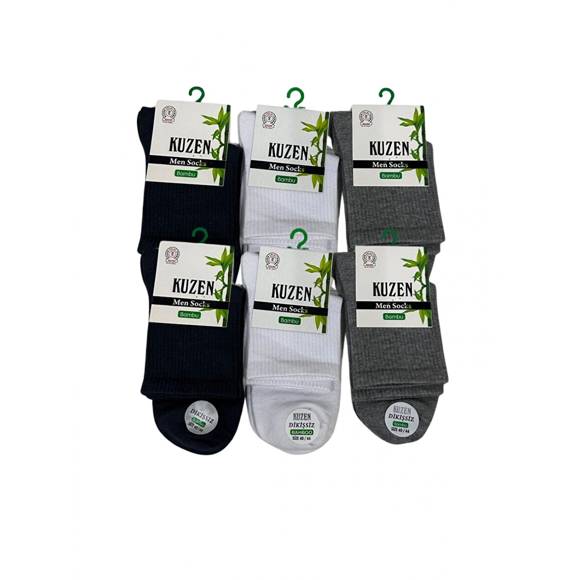 Kuzen Dikişsiz Yarım Konç Bambu Erkek Çorap 12 Adet