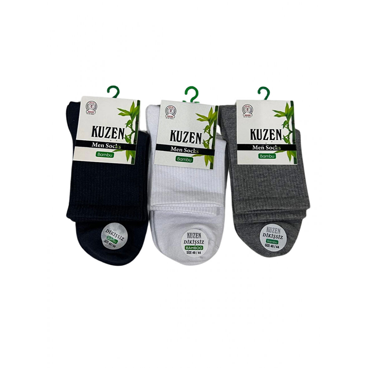 Kuzen Dikişsiz Yarım Konç Bambu Erkek Çorap 3 Adet