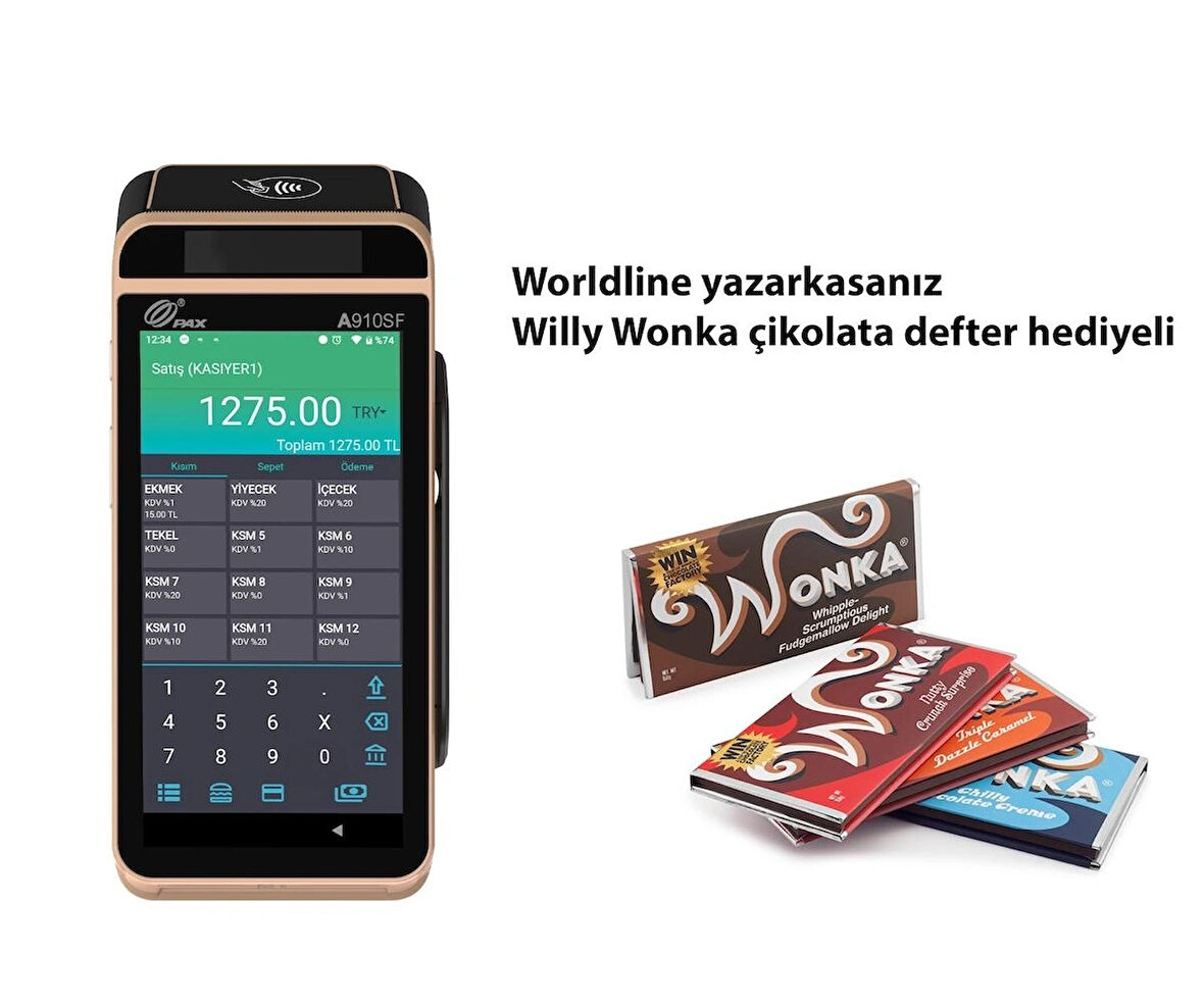 Worldline - A910SF Android Yazarkasa Pos - Hediyeli
