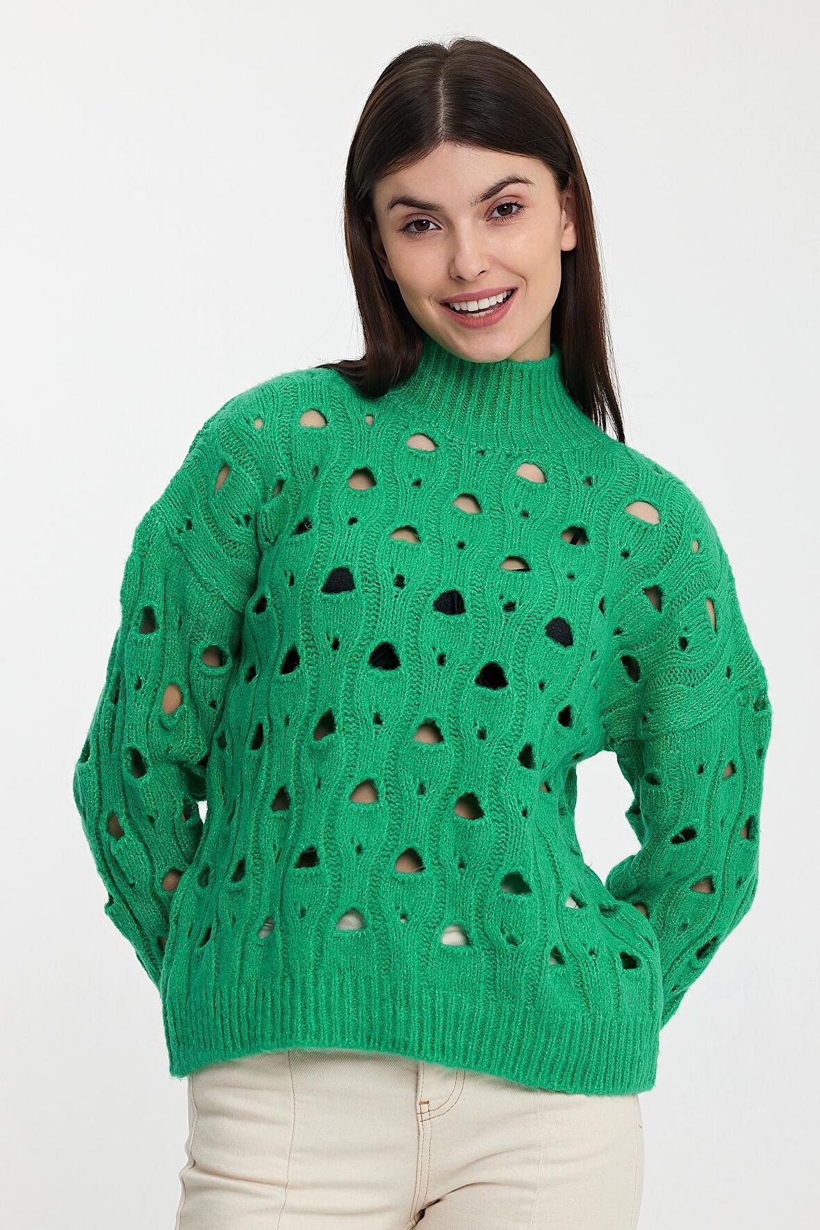 ALEXANDERGARDI DELİKLİ TRİKO KAZAK(A92423-S)