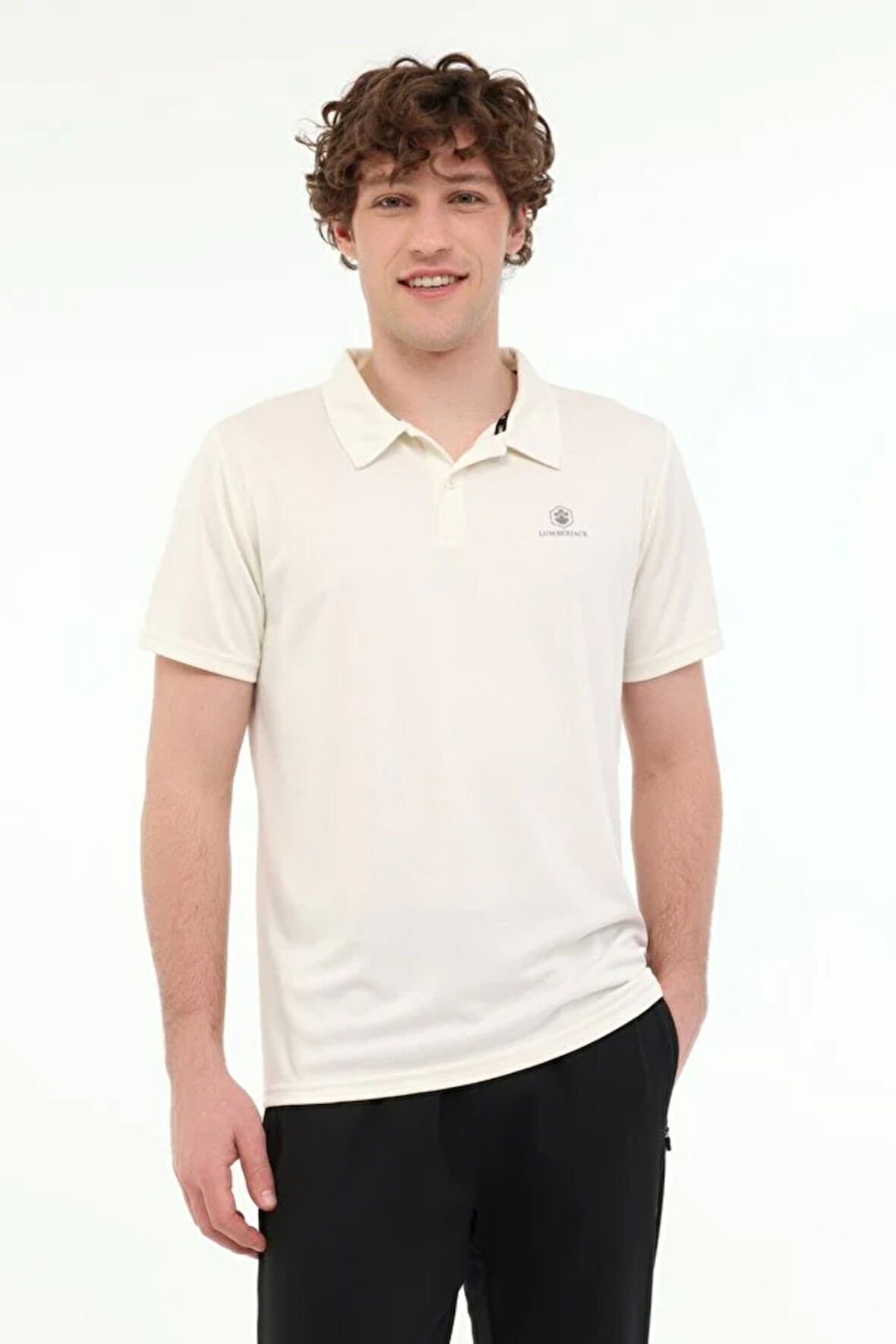 Lumberjack MB CT461 SHERMAN T-SH 5FX Kırık Beyaz Erkek polo Tişört 101939505