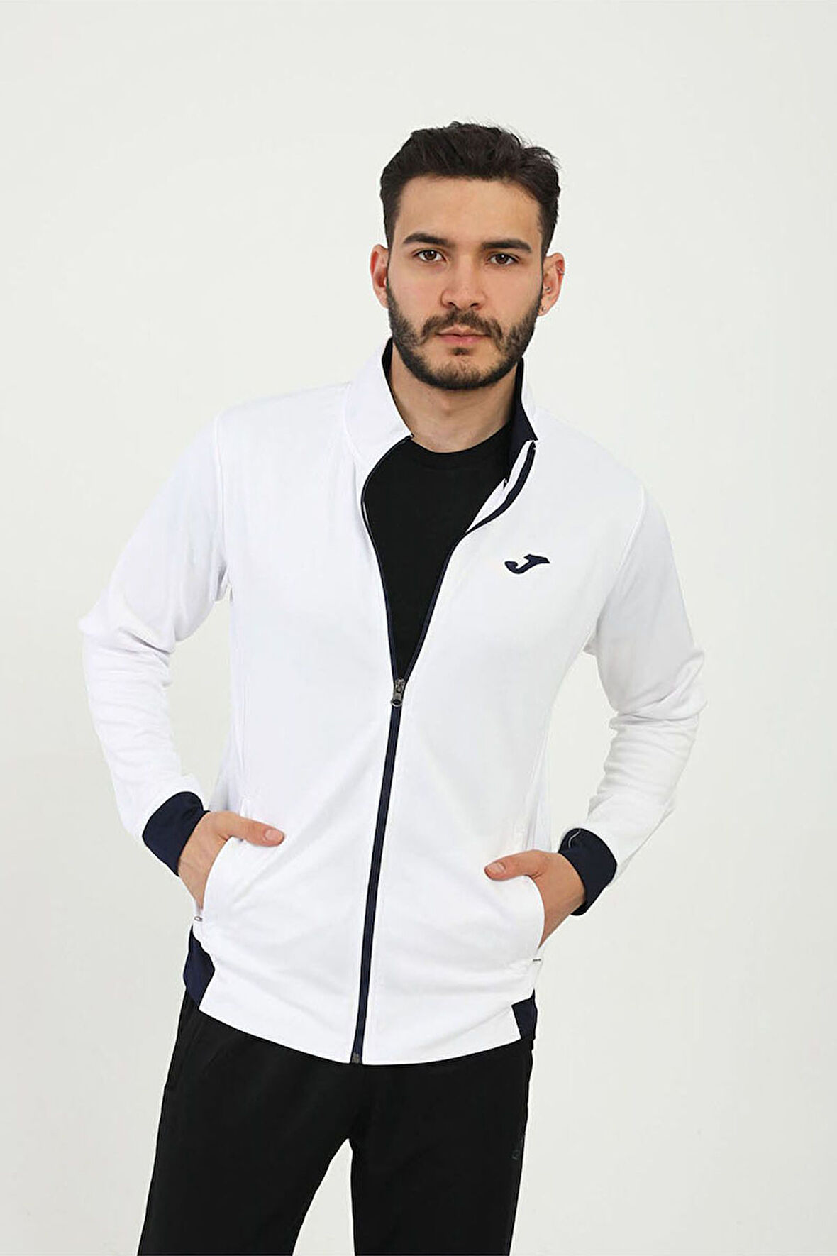 Joma Full Zip Poly.hawk M Beyaz Erkek Sweatshirt  4231300