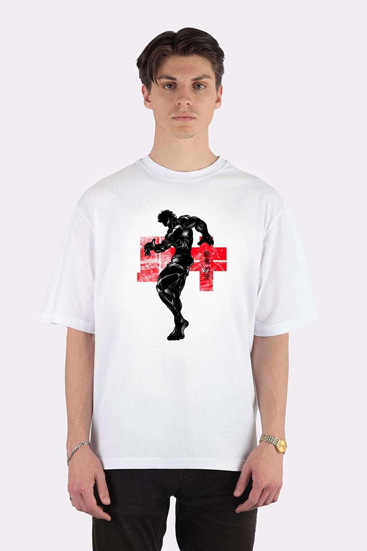 Unisex Beyaz Oversize T-shirt Crimson Baki