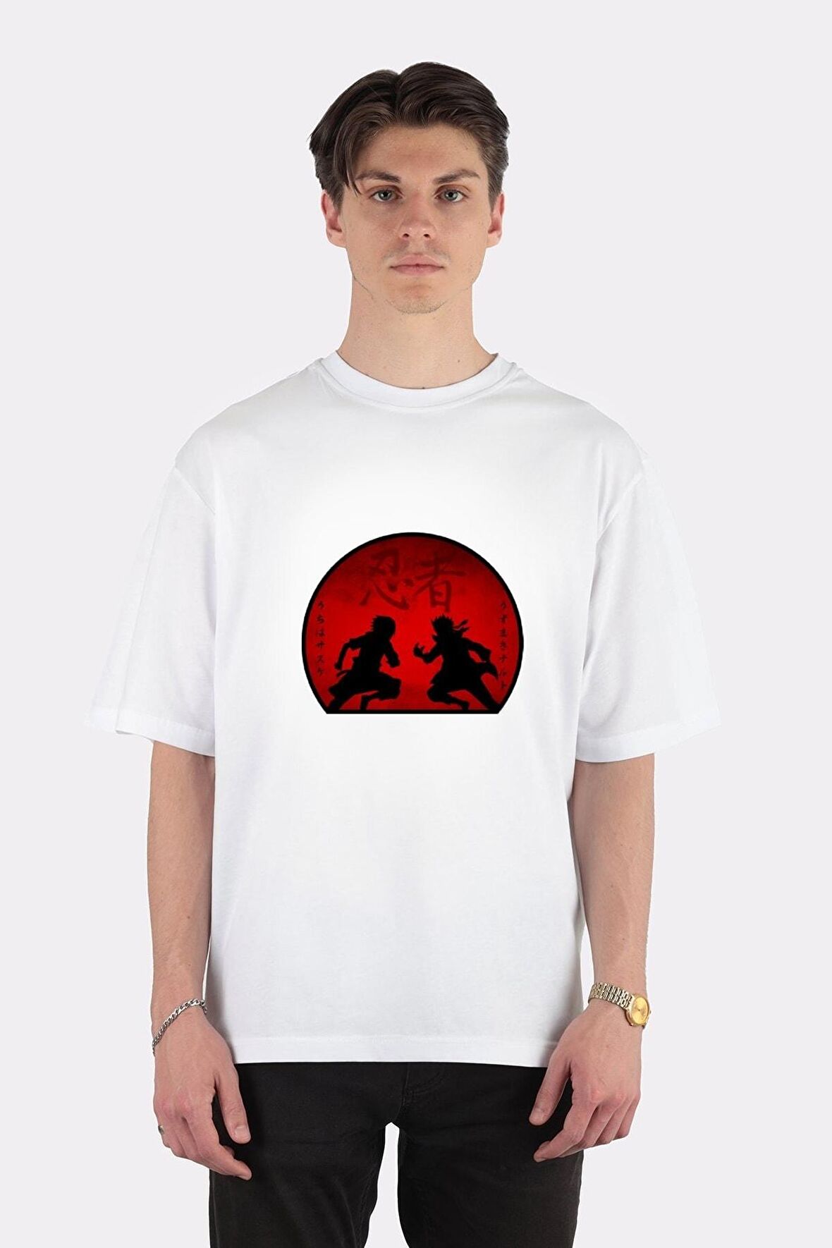 Unisex Beyaz Oversize T-shirt Last Battle