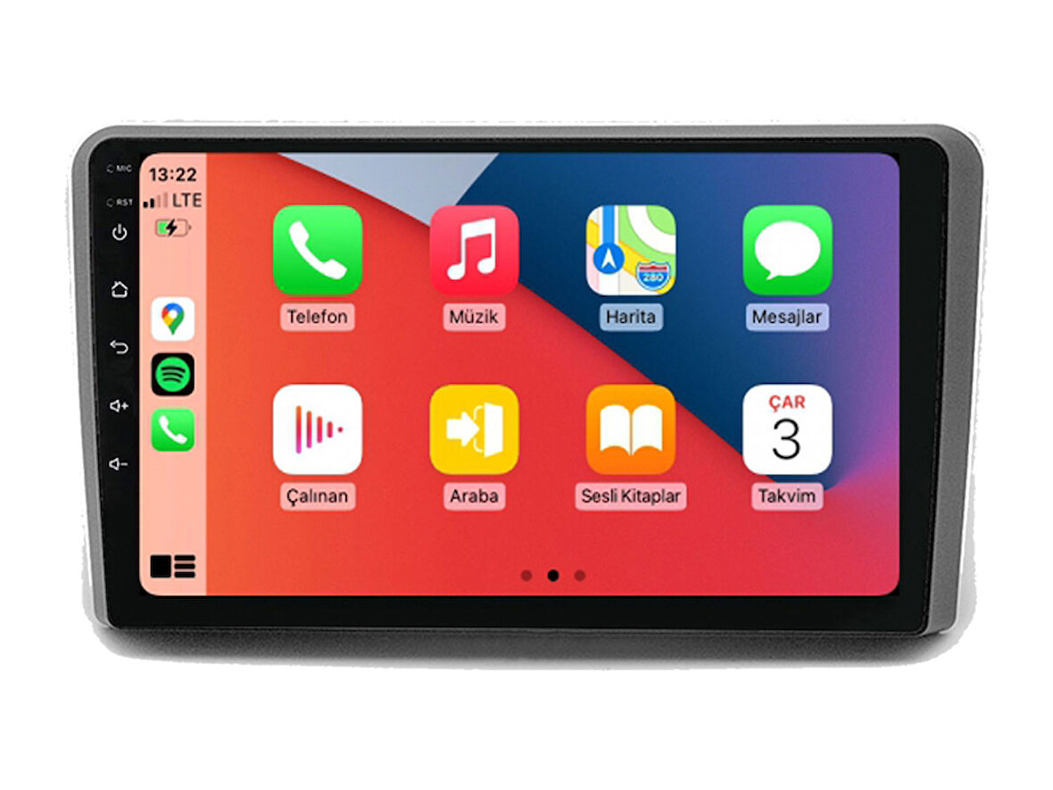 Audi A3 Android Multimedya Sistemi (2003-2012) 4 GB RAM 64 GB Hafıza 8 Çekirdek Navigatör