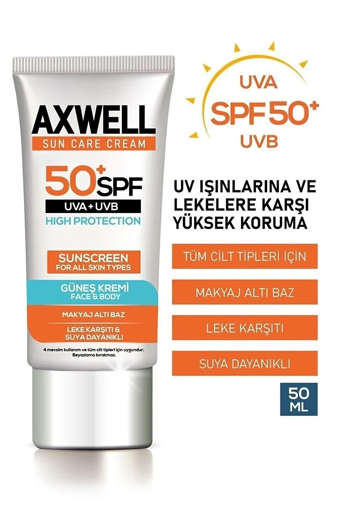 Sun Care Cream Leke Karşıtı Güneş Kremi Çok Yüksek Koruma 50+ Spf 50 ml