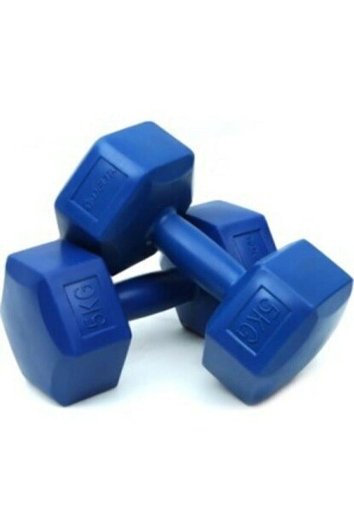 Fitness Spor Dumbell Ağırlık Seti 5 Kg Köşeli Plastik