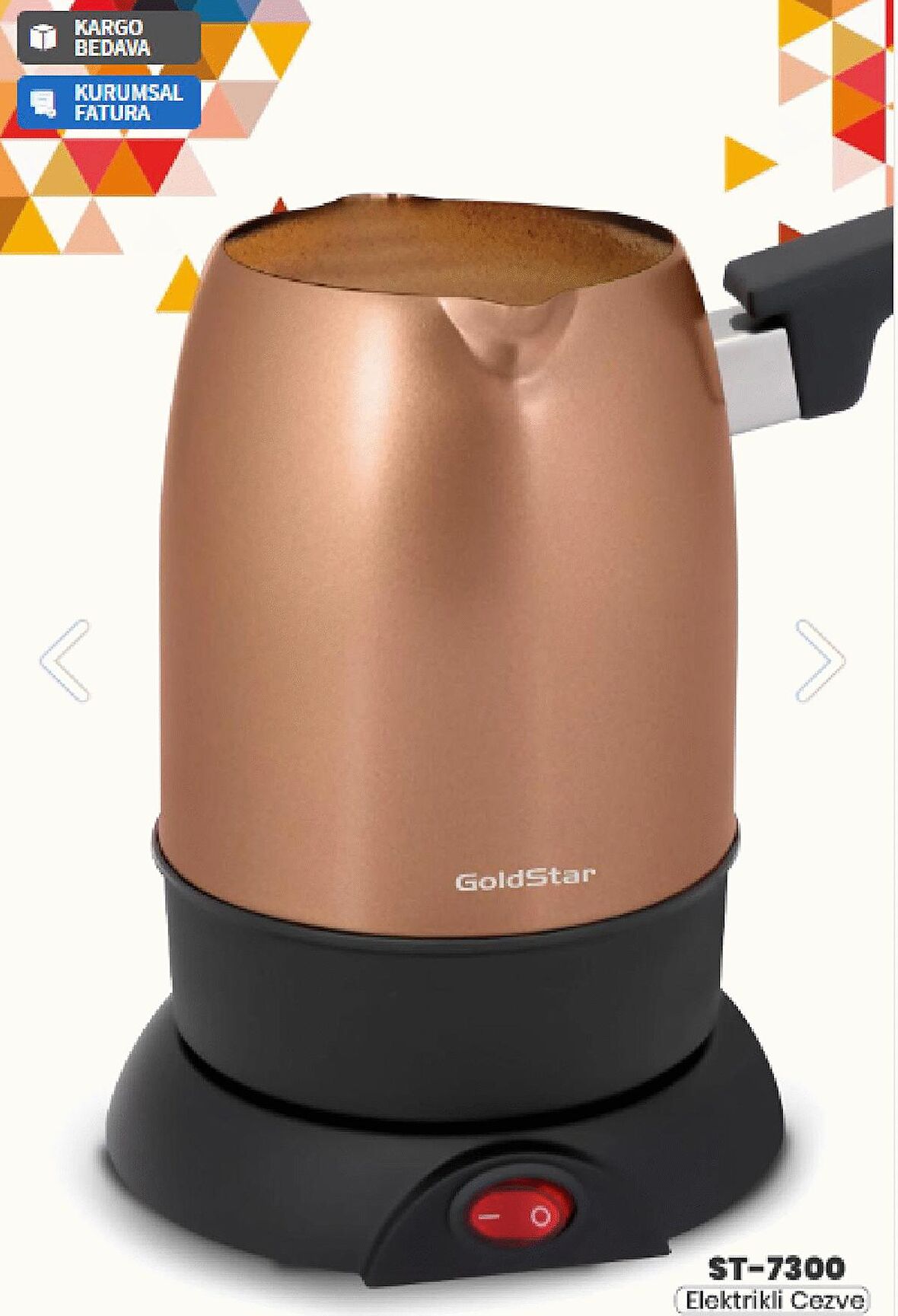 Goldstar St-7300G Solo Bakır Türk Kahvesi Makinesi