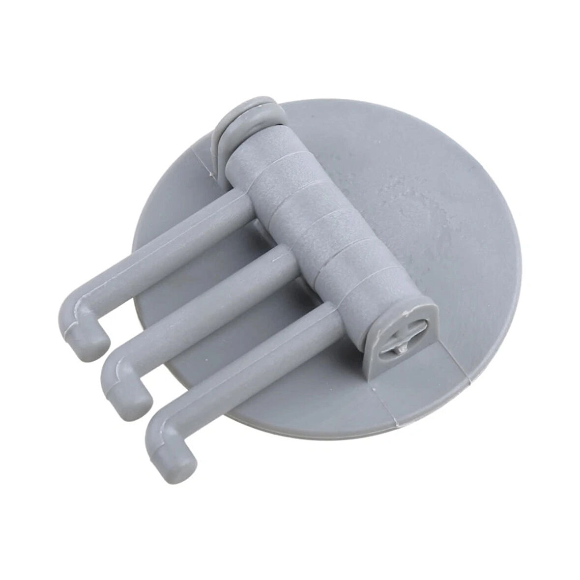 Microcase Plastik Yapışkanlı Döndürülebilir Banyo Mutfak Eşya Havlu Vb Anahtarlık Askılığı - GRİ AL4470