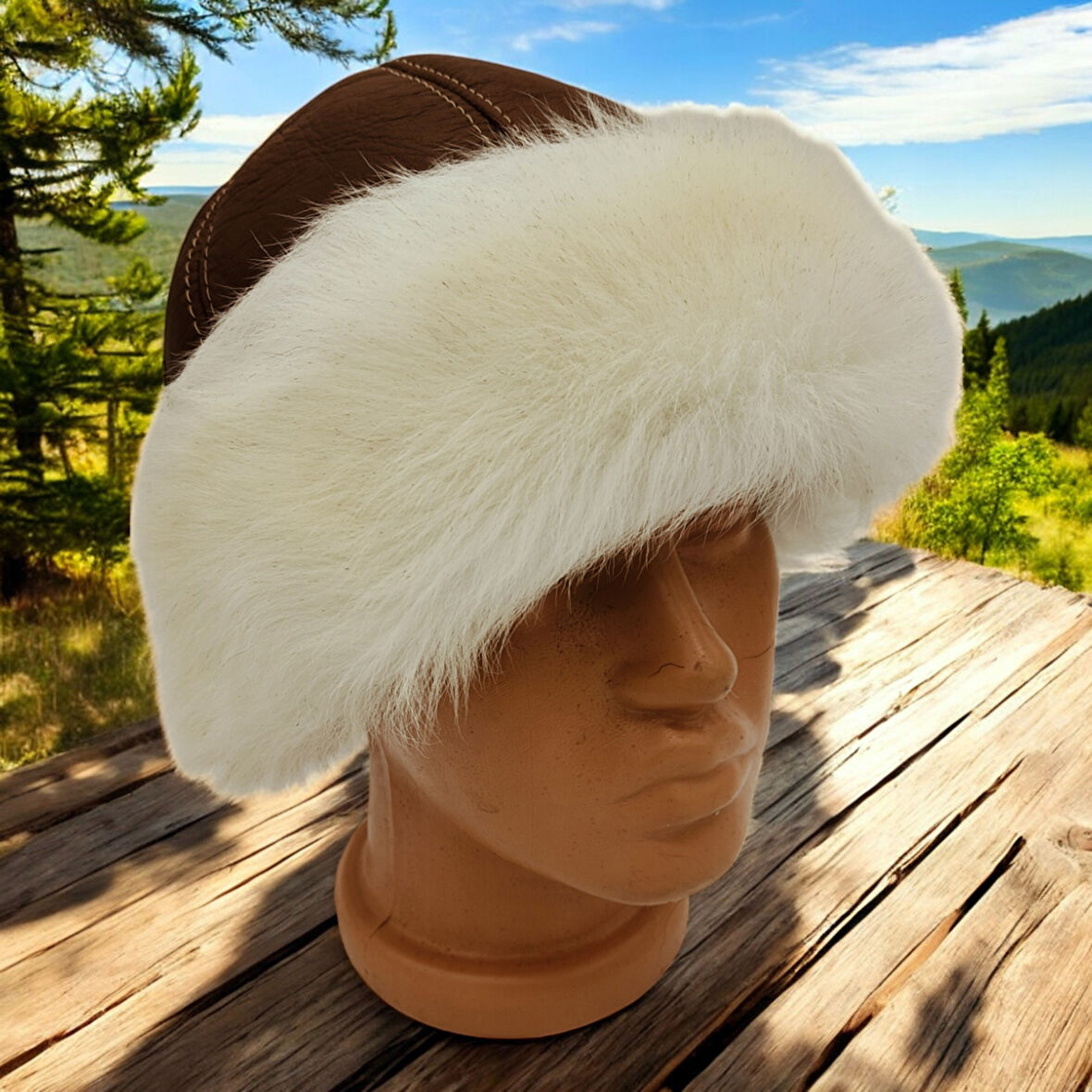 Özgün Deri Toskanalı Çeçen Şapka - Zarif ve Şık Tasarım, El Yapımı Klasik Stil