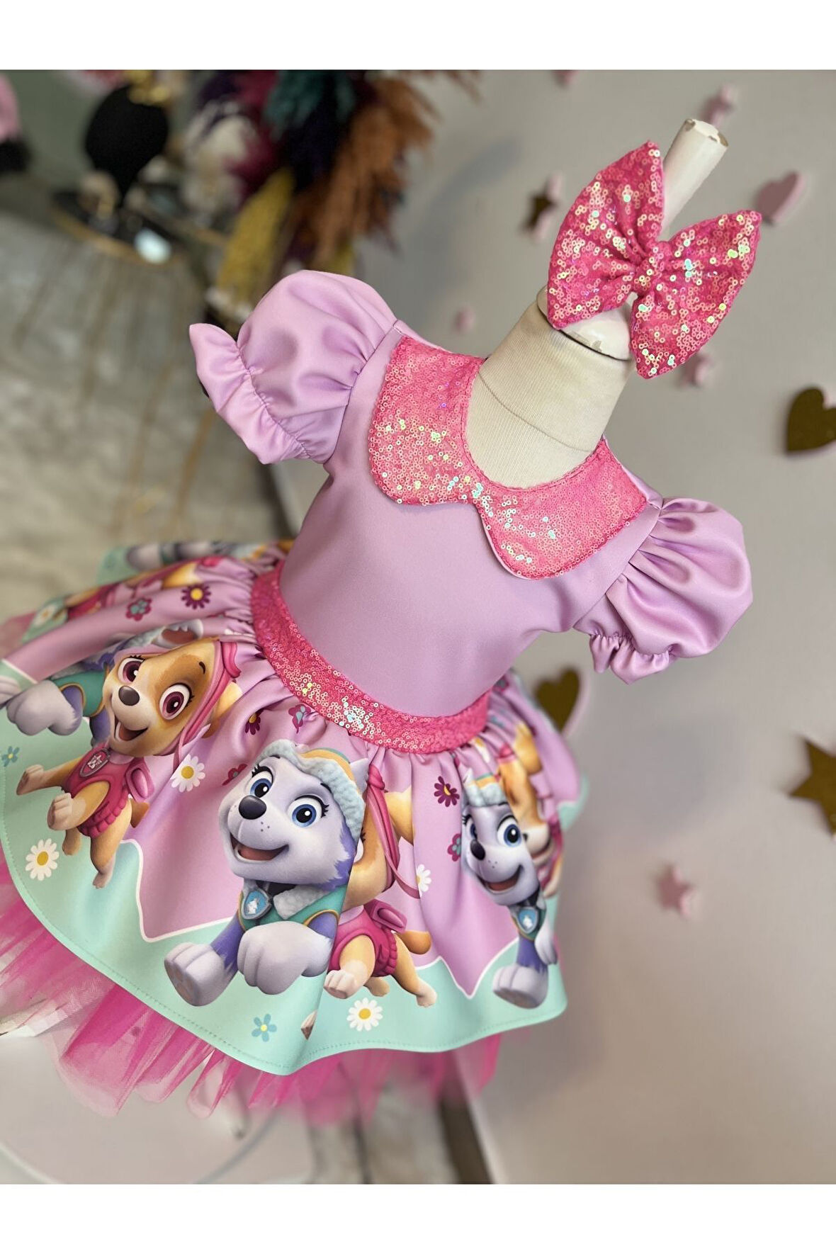 Paw Patrol Kız çocuk tüllü kabarık elbise