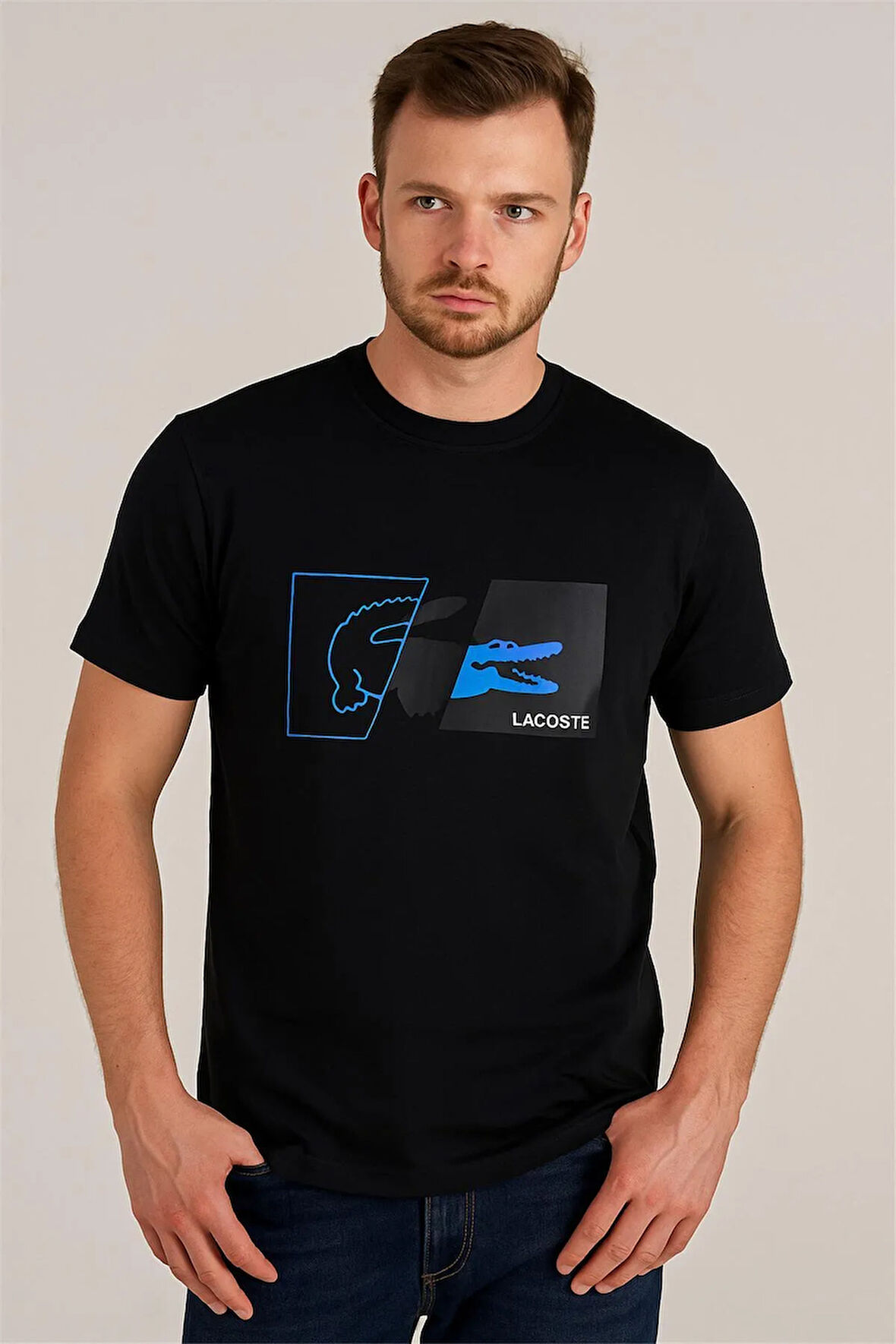 BİSİKLET YAKA DDF BASKI SİYAH