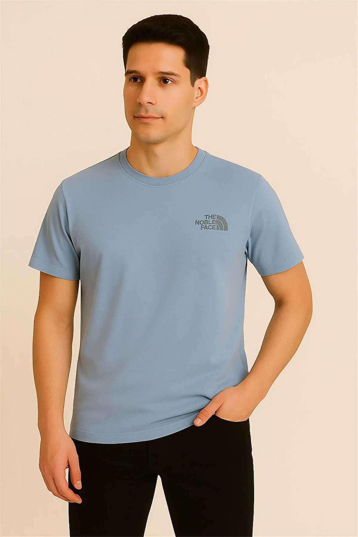 BEBE MAVİSİ BİSİKLET YAKA T-SHIRT – SÜPREME THENORTHFACE