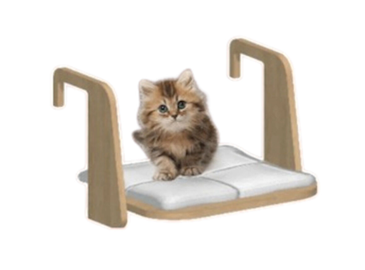 Ahşap Radyatör Kedi Yatağı – Isıtıcıya Monte Edilebilir Rahat ve Dekoratif Kedi Hamak