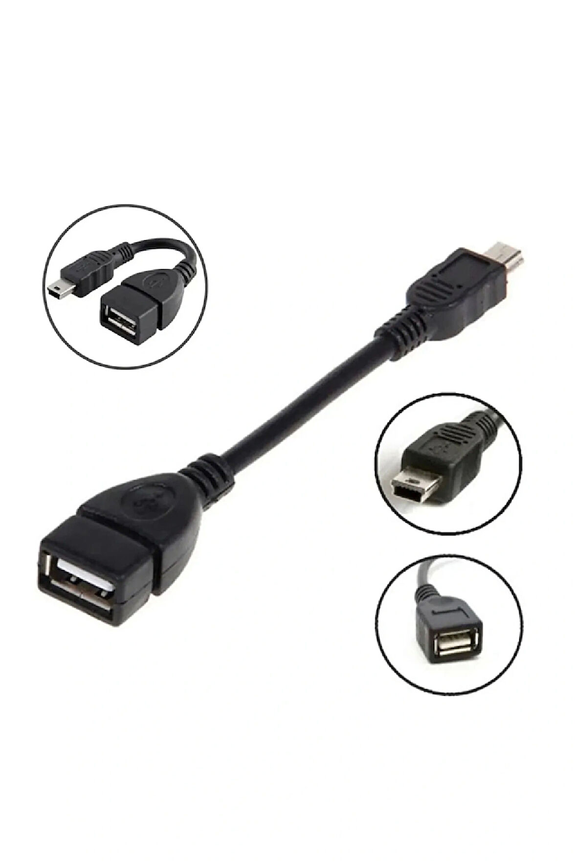 Navidata Mini Usb Otg Kablo - 5 Pin Usb Çevirici Kablo