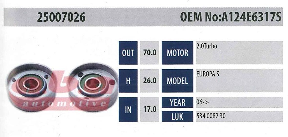 ABA 25007026 Gergi Rulmanı