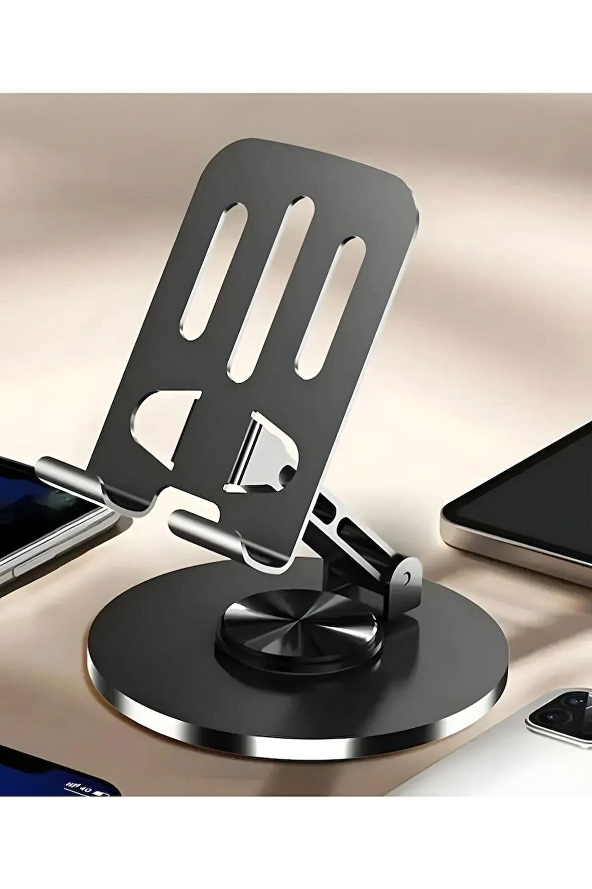 Yüksek Kalite Metal 360 Dönebilen Ayarlanabilir Telefon Ve Tablet Tutucu Masa Üstü Standı 