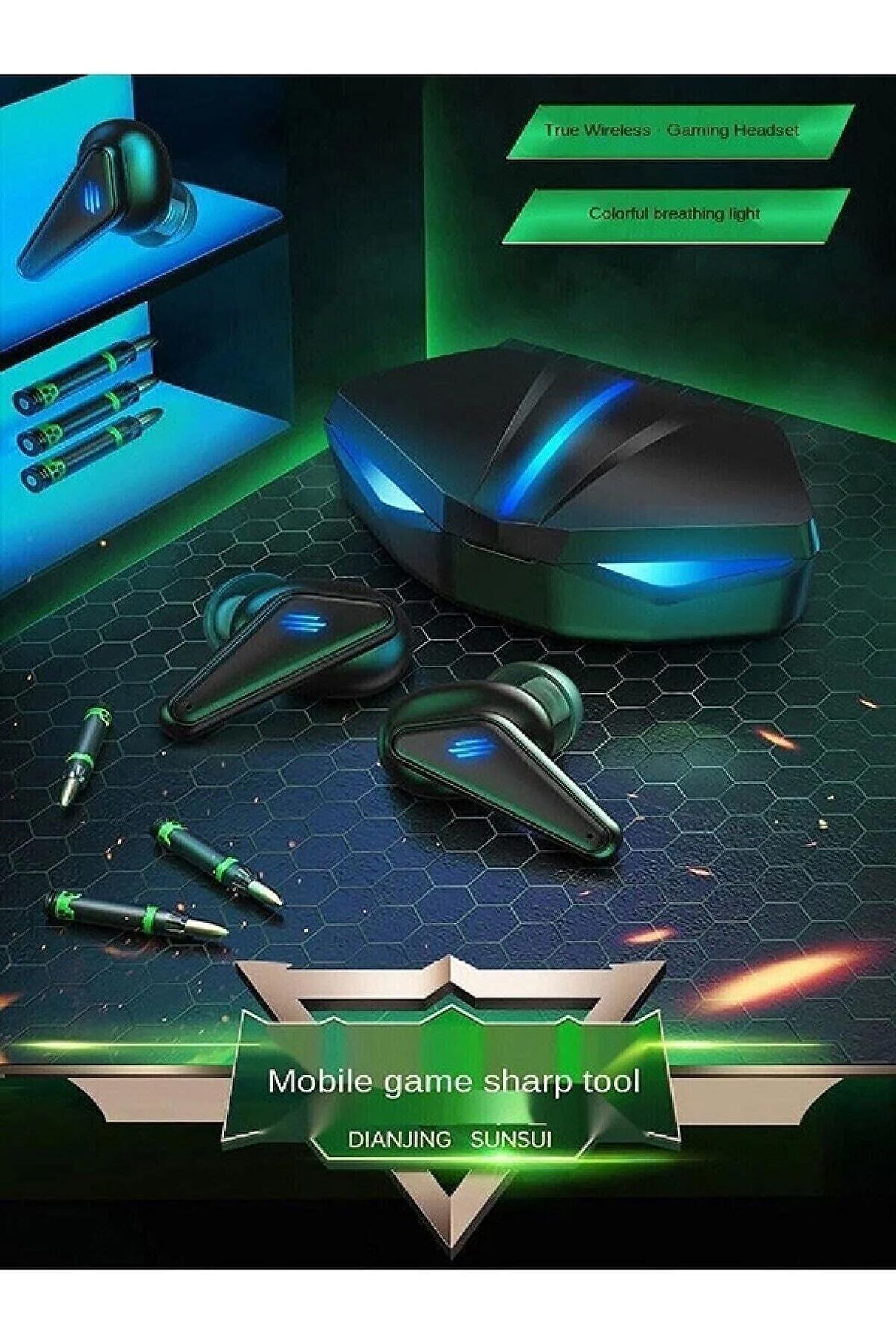 NOTE 13 XİAOMİ - NOTE 13 PRO XİAOMİ UYUMLU K55 KABLOSUZ LED IŞIKLI OYUNCU BLUETOOTH KULAKLIK