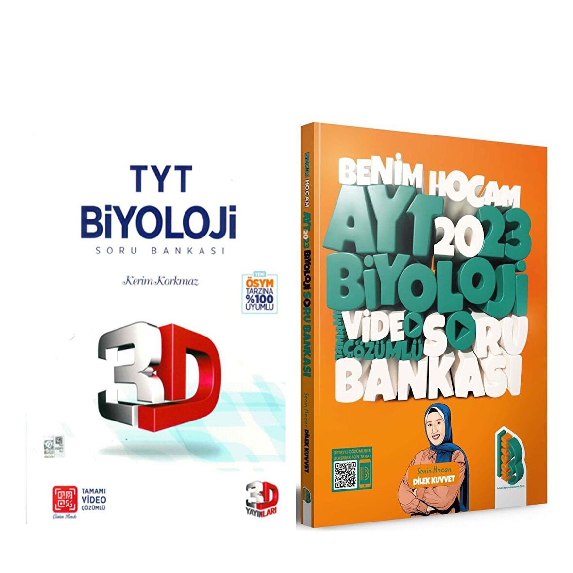 3D TYT Biyoloji ve Benim Hocam 2023 AYT Soru Bankası Seti 2 Kitap