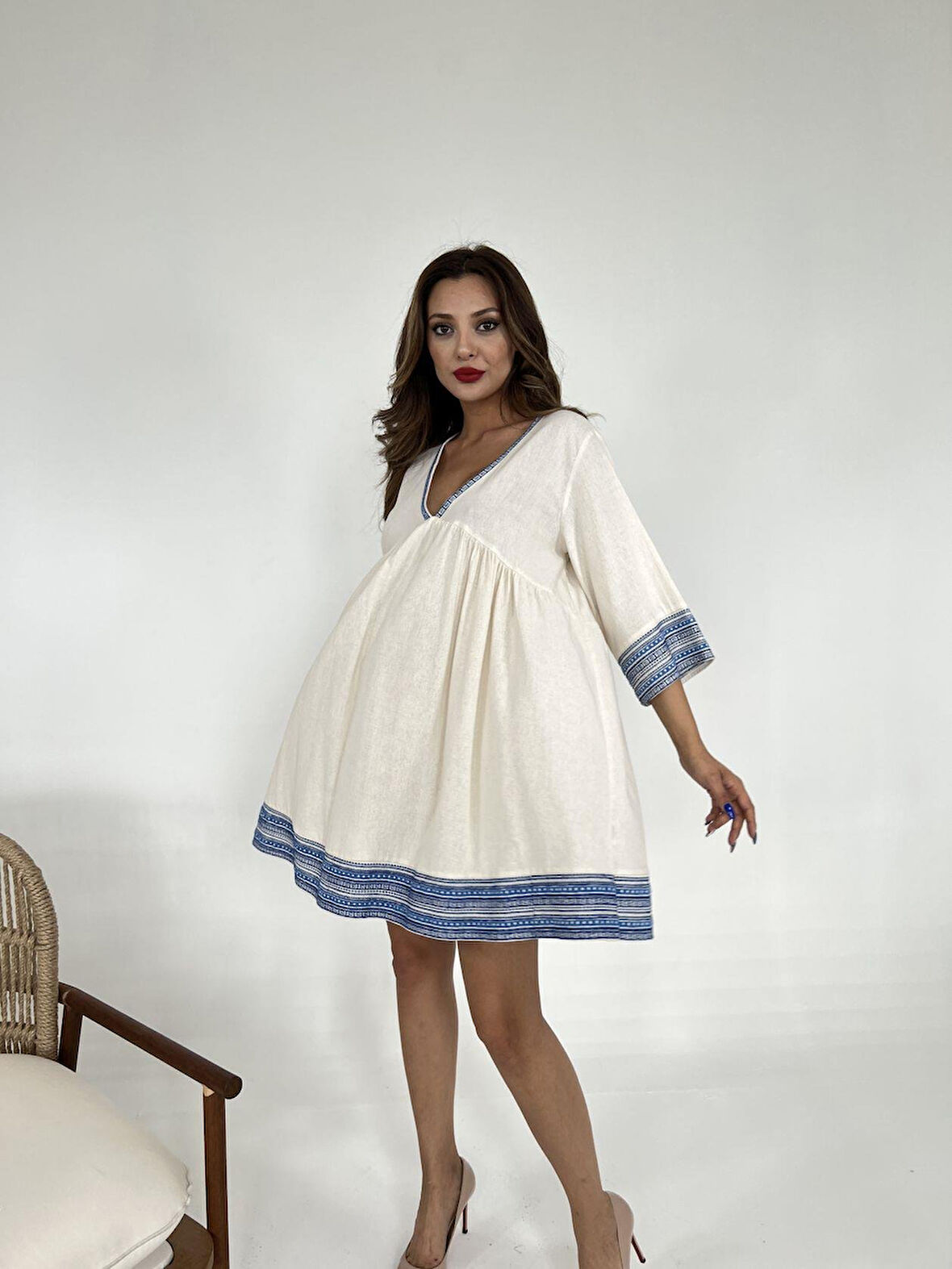 JANES 6233 ELBİSE-BEJ