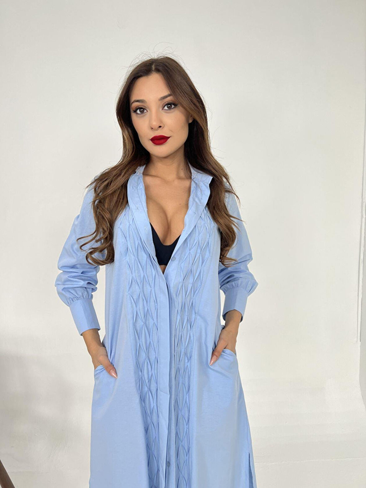 JANES 6215 ELBİSE-MAVİ