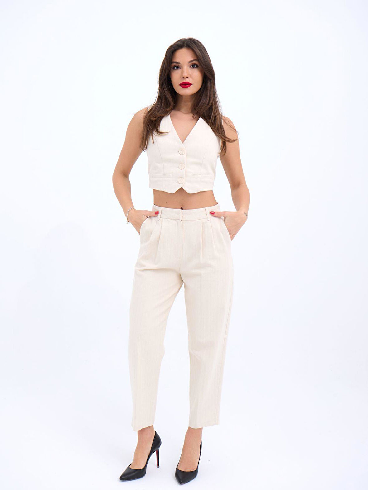 JANES 6917 PANTOLON-BEJ