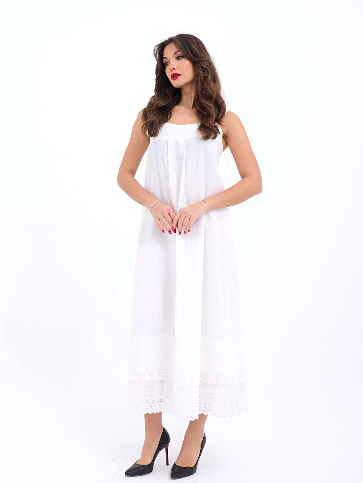 JANES 7020 ELBİSE-BEYAZ