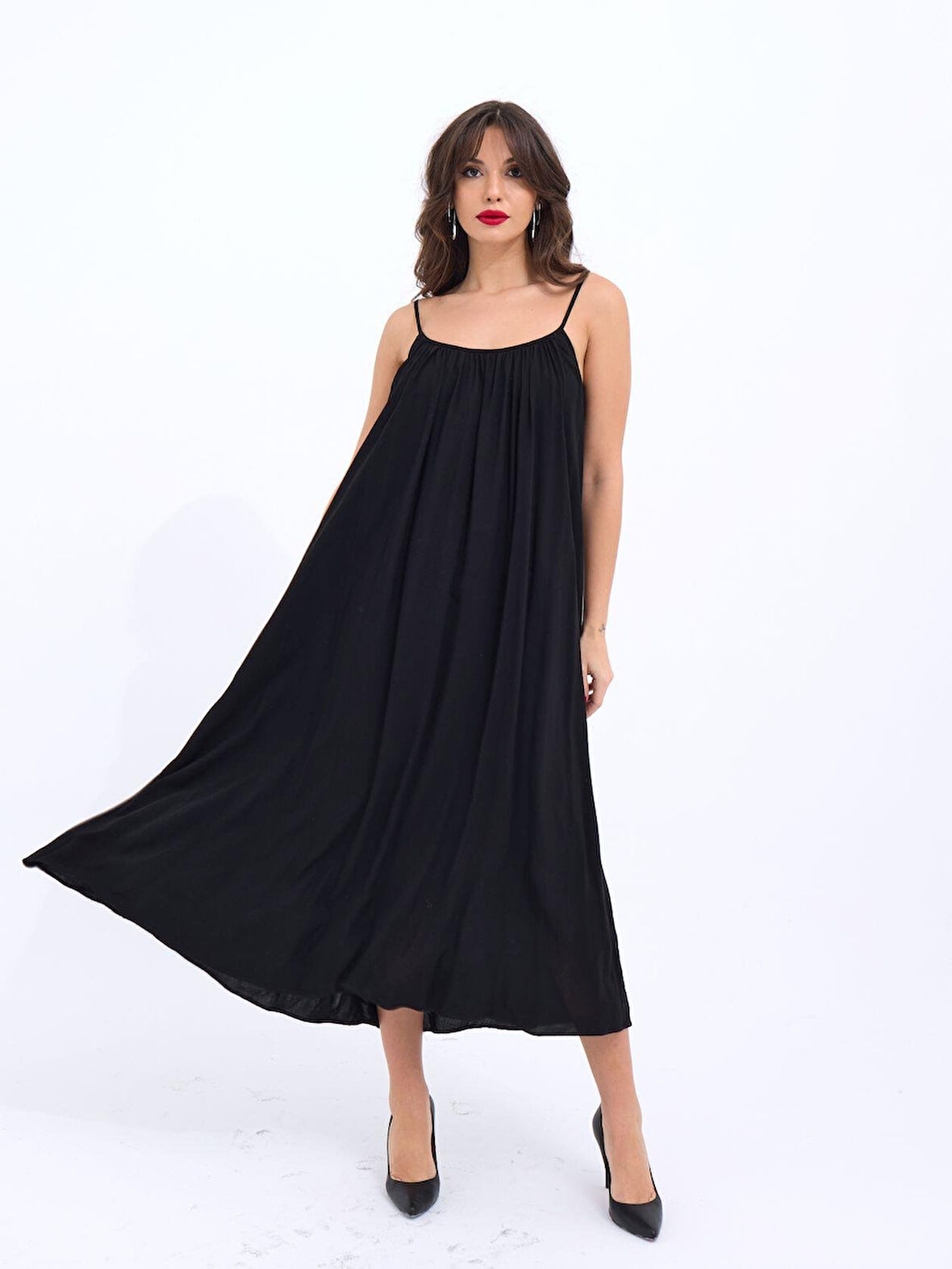 JANES 7296 ELBİSE-SİYAH