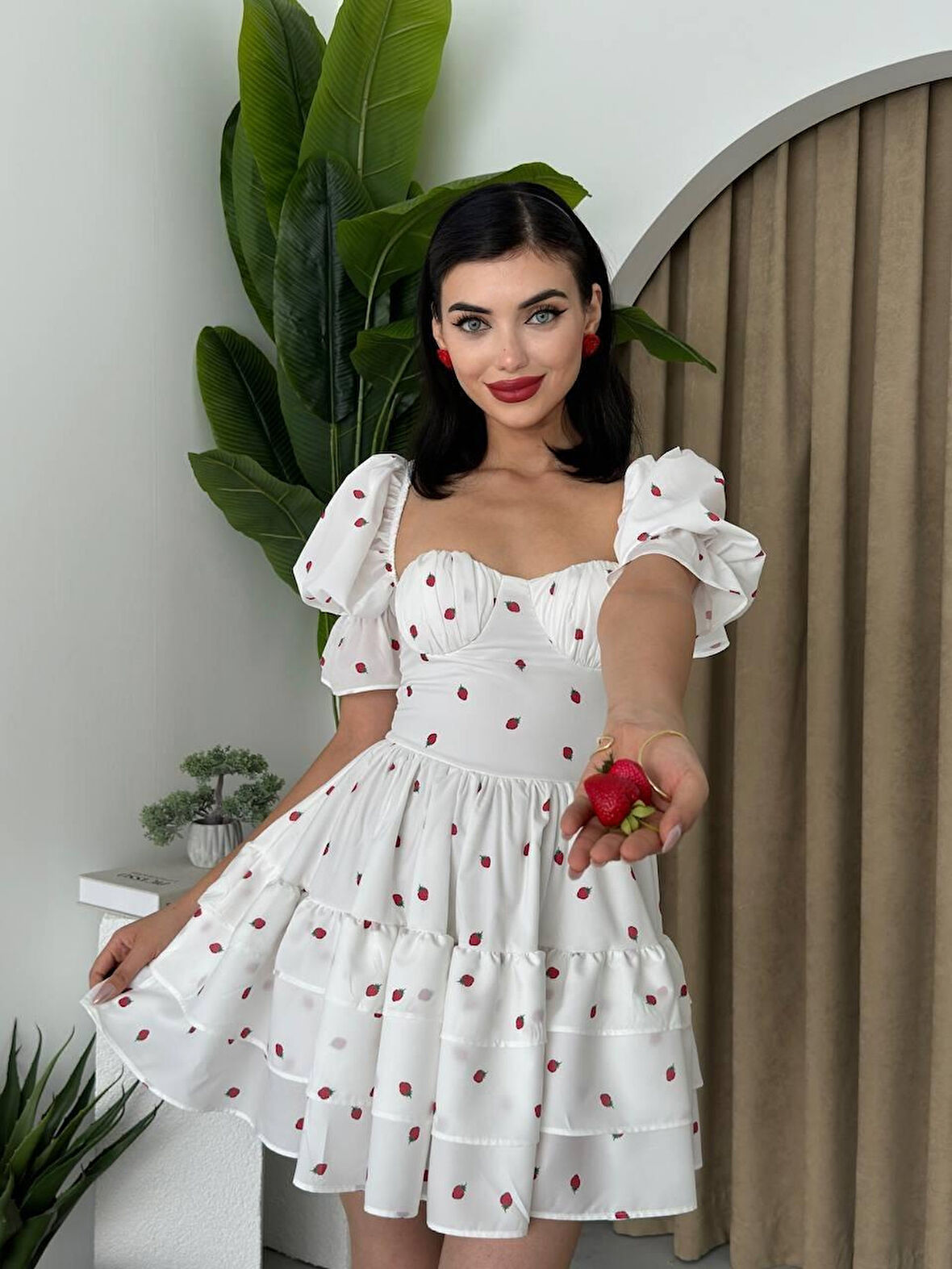 JANES Beyaz Mini Elbise