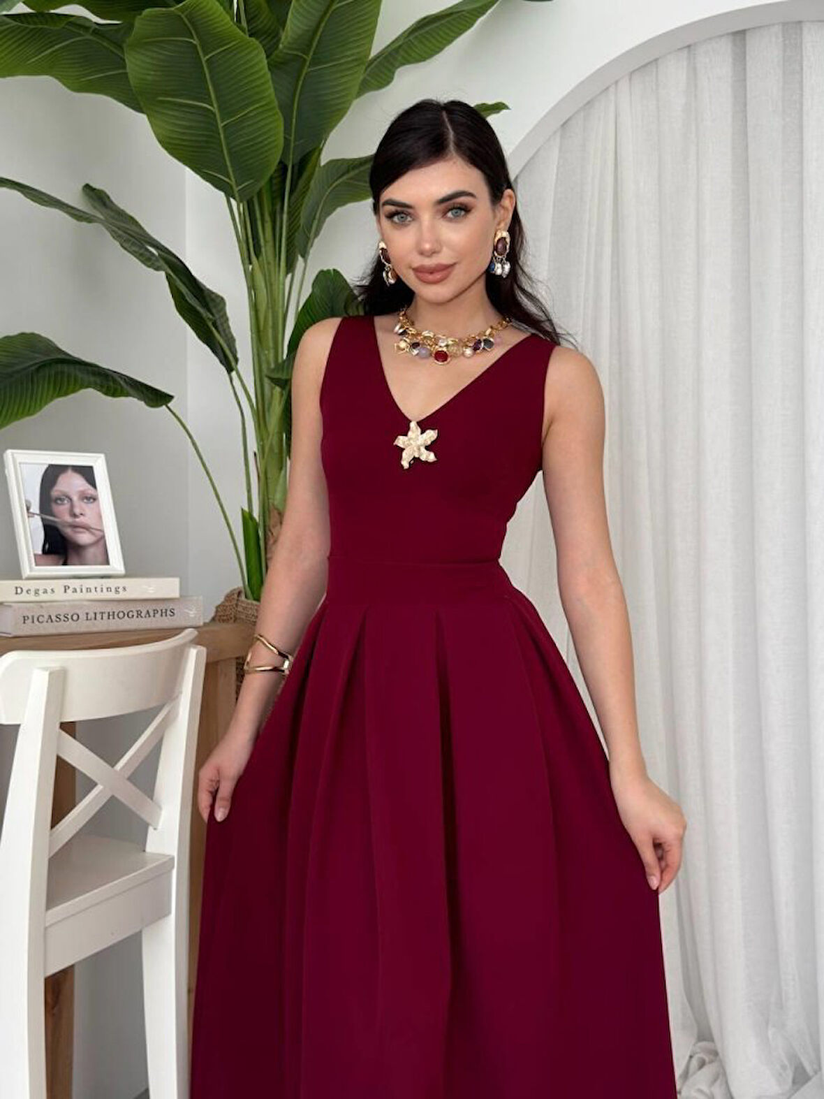 JANES Late Yıldız Detaylı Elbise