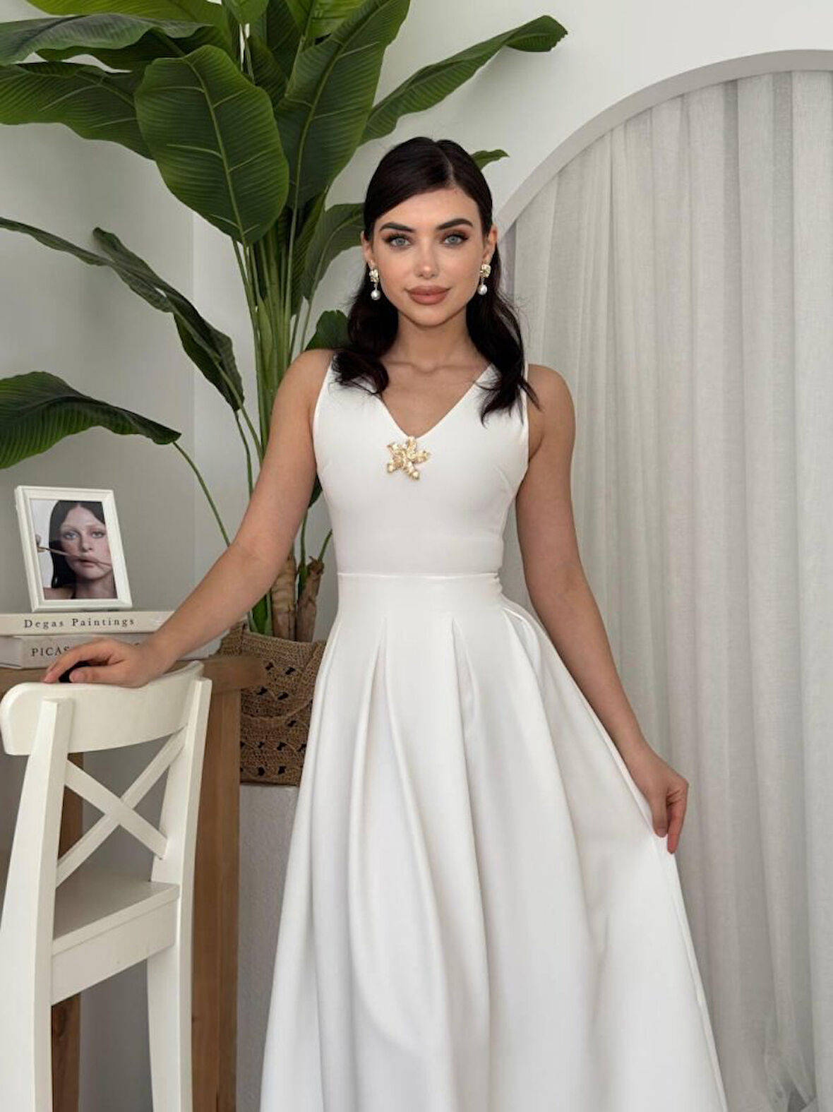 JANES Late Yıldız Detaylı Elbise