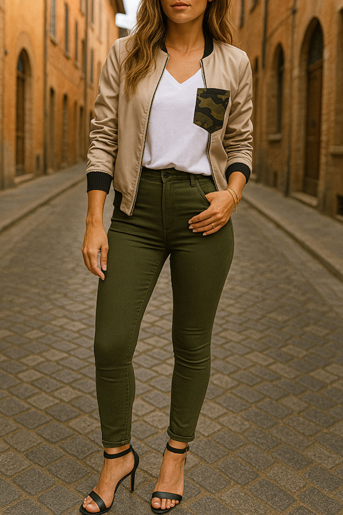 JANES Gabardin Kumaş Yüksek Bel Pantolon 90 Cm 4XLbel40cm
