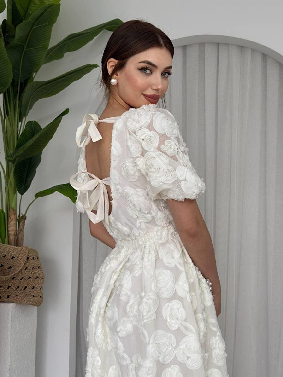 JANES Wear Sırt Bağlama Detaylı Elbise