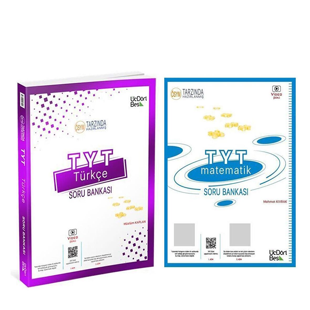 Üç Dört Beş TYT Türkçe ve Matematik Soru Bankası 2 Kitap Set