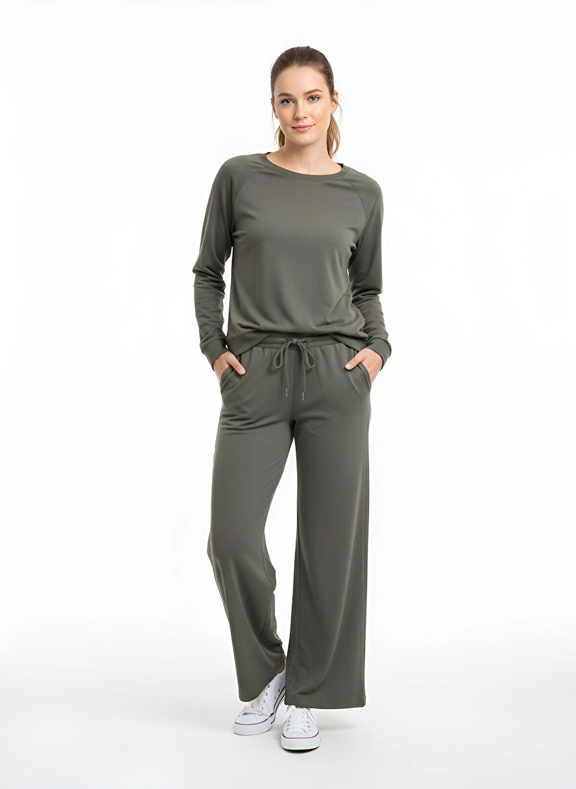 İnce Pike Görünümlü Geniş Yakalı Normal Kalıp Alt Üst Takım Eşofman