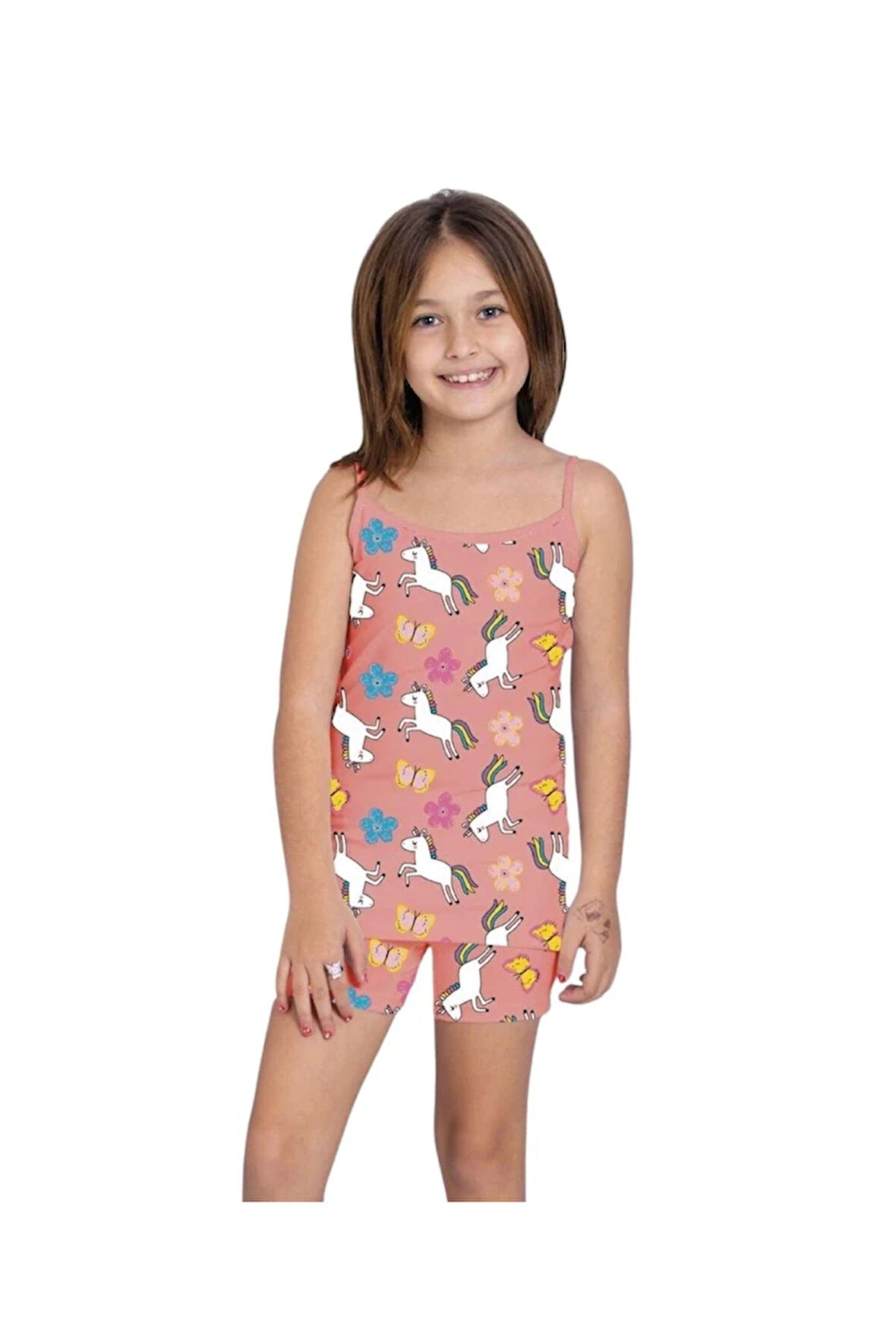 ELM Unicorn Desenli Kız Çocuk Atlet Boxer Takımı 8049