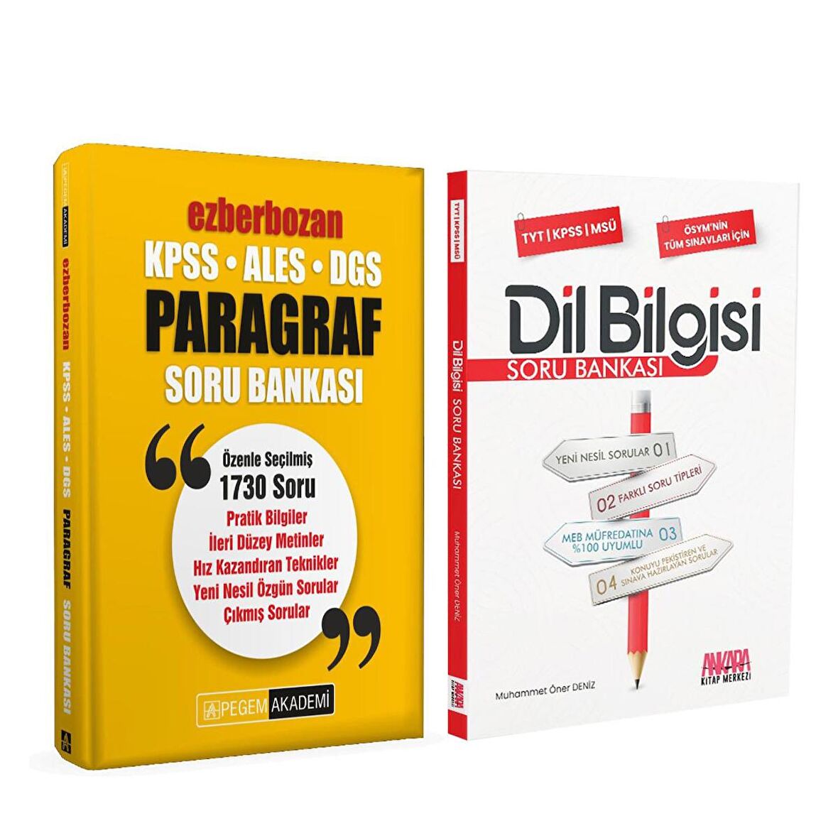 Pegem KPSS Ezberbozan Paragraf ve AKM Dil Bilgisi Soru Bankası Seti 2 Kitap
