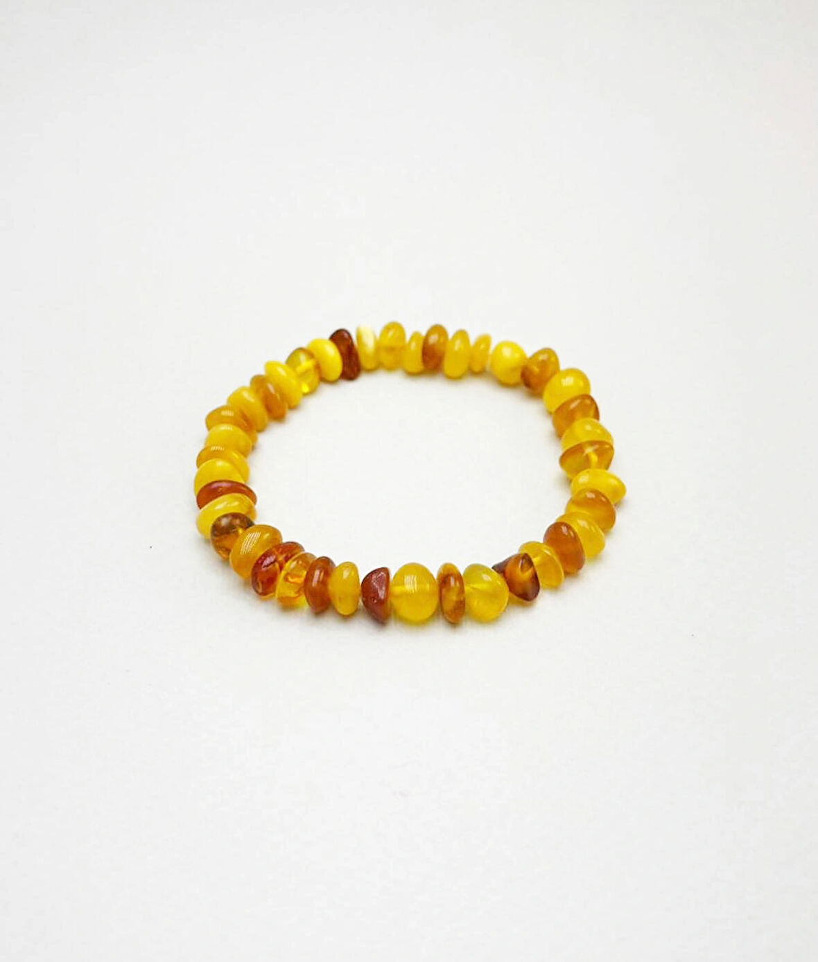 Sarı Damla Kehribar Bileklik