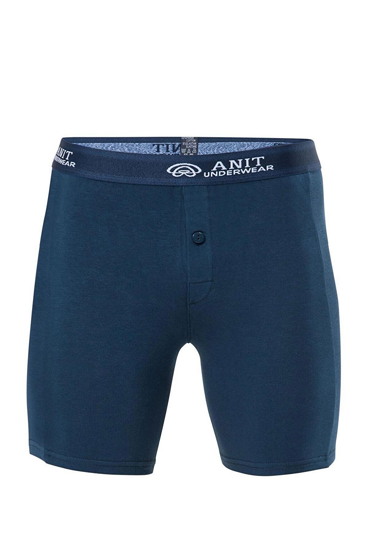 Anıt 1114 3 Adet Likralı Lacivert Uzun Boxer Külot Abani Classic