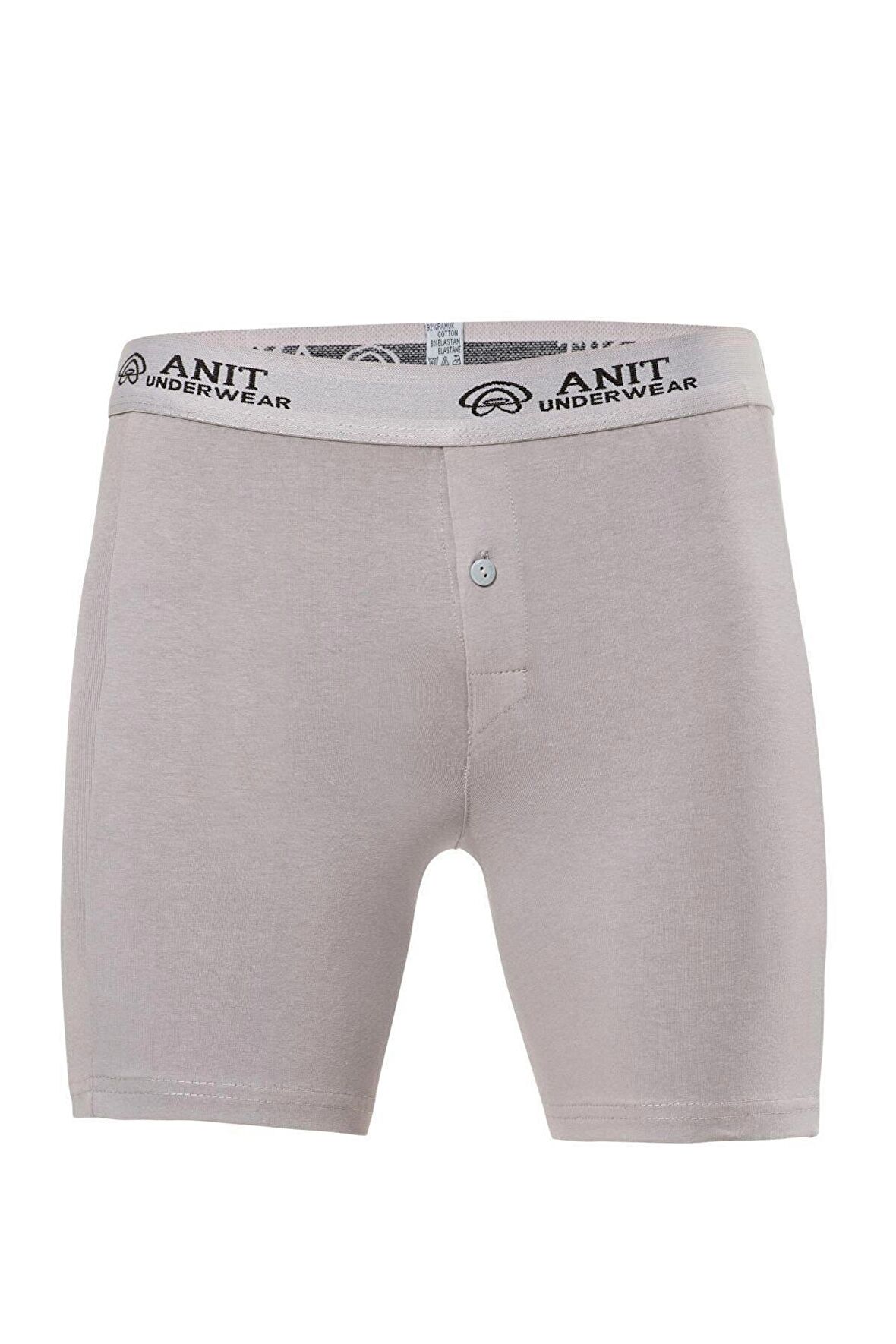 Anıt 1114 3 Adet Likralı Gri Uzun Boxer Külot Abani Classic