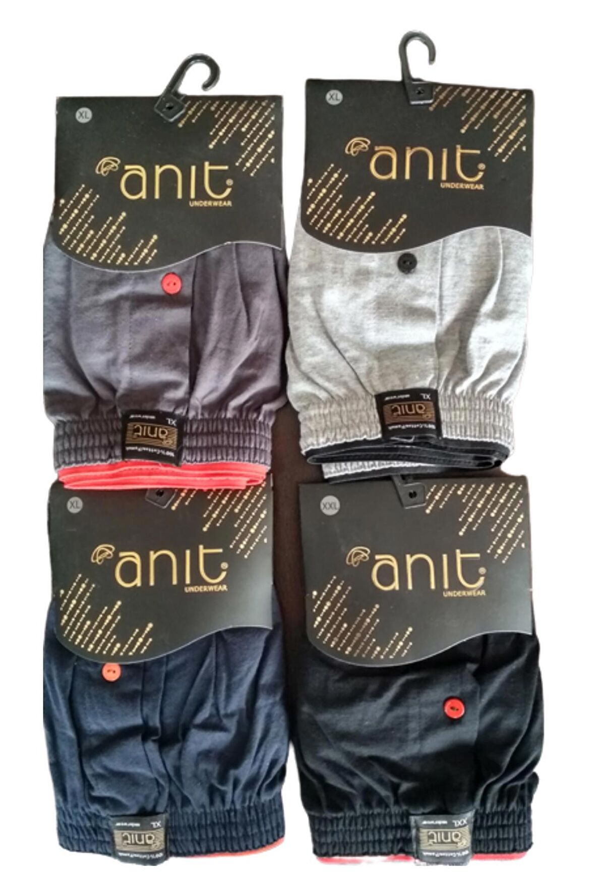 Anıt 1146 4 Adet Erkek Düz Penye Boxer Külot Çok Renkli Abani Classic