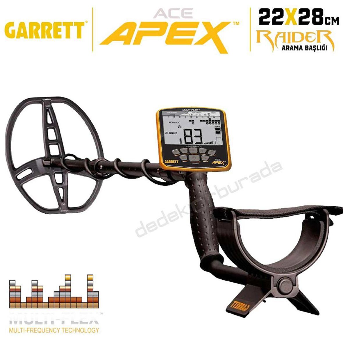 Garrett Ace Apex Basic Dedektör Raider Başlıklı (22x28cm)