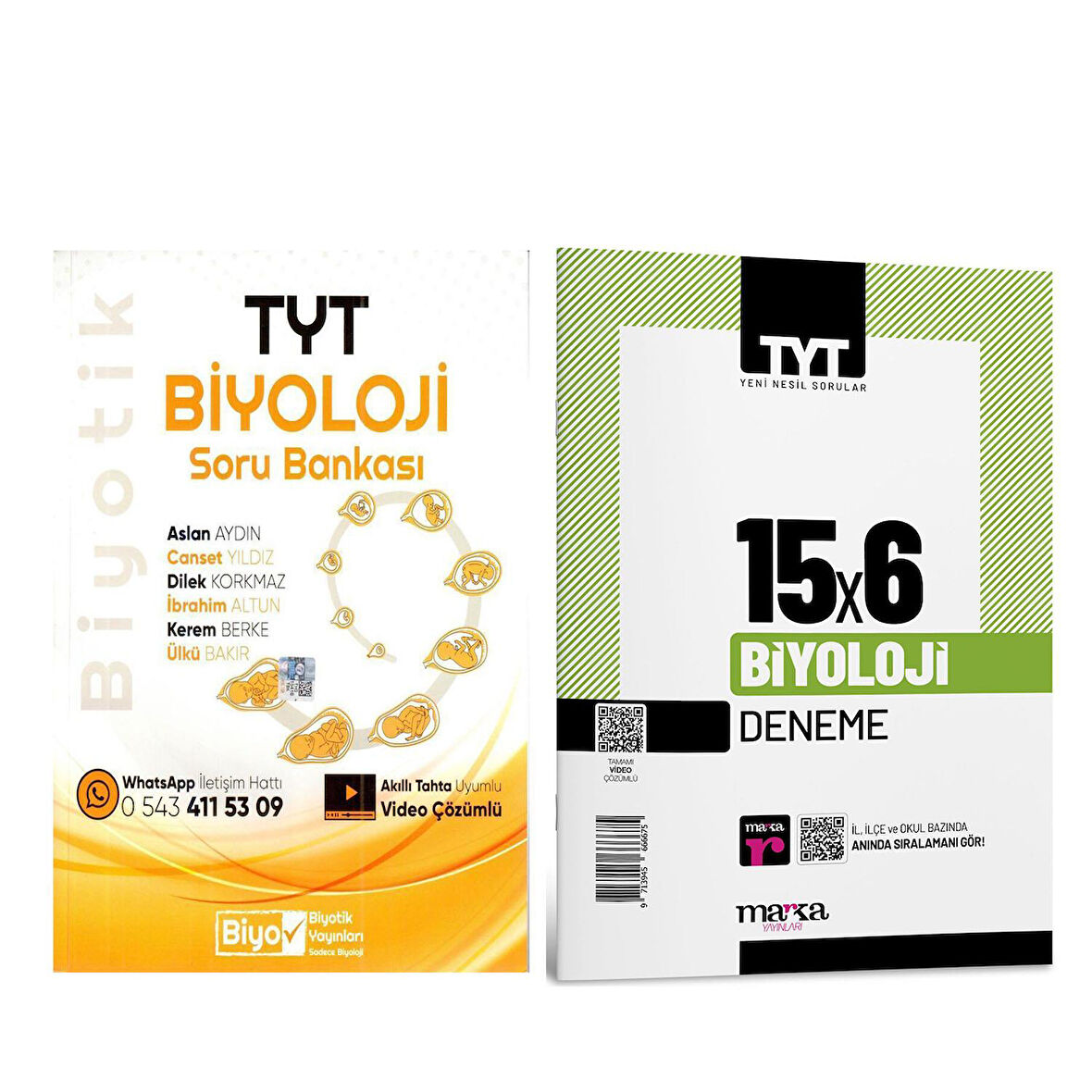 Biyotik TYT Biyoloji Soru Bankası ve Marka Deneme Seti 2 Kitap