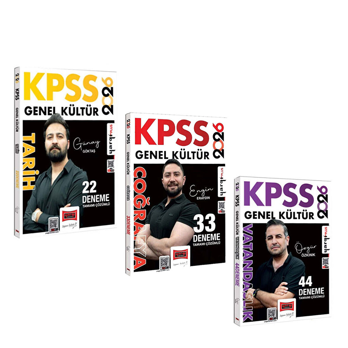 Yargı Yayınları 2026 KPSS Tarih Coğrafya ve Vatandaşlık Tamamı Çözümlü Deneme Seti 3 Kitap
