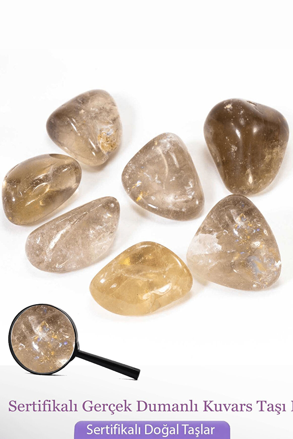 Sertifikalı Gerçek Dumanlı Kuvars Taşı Kütle