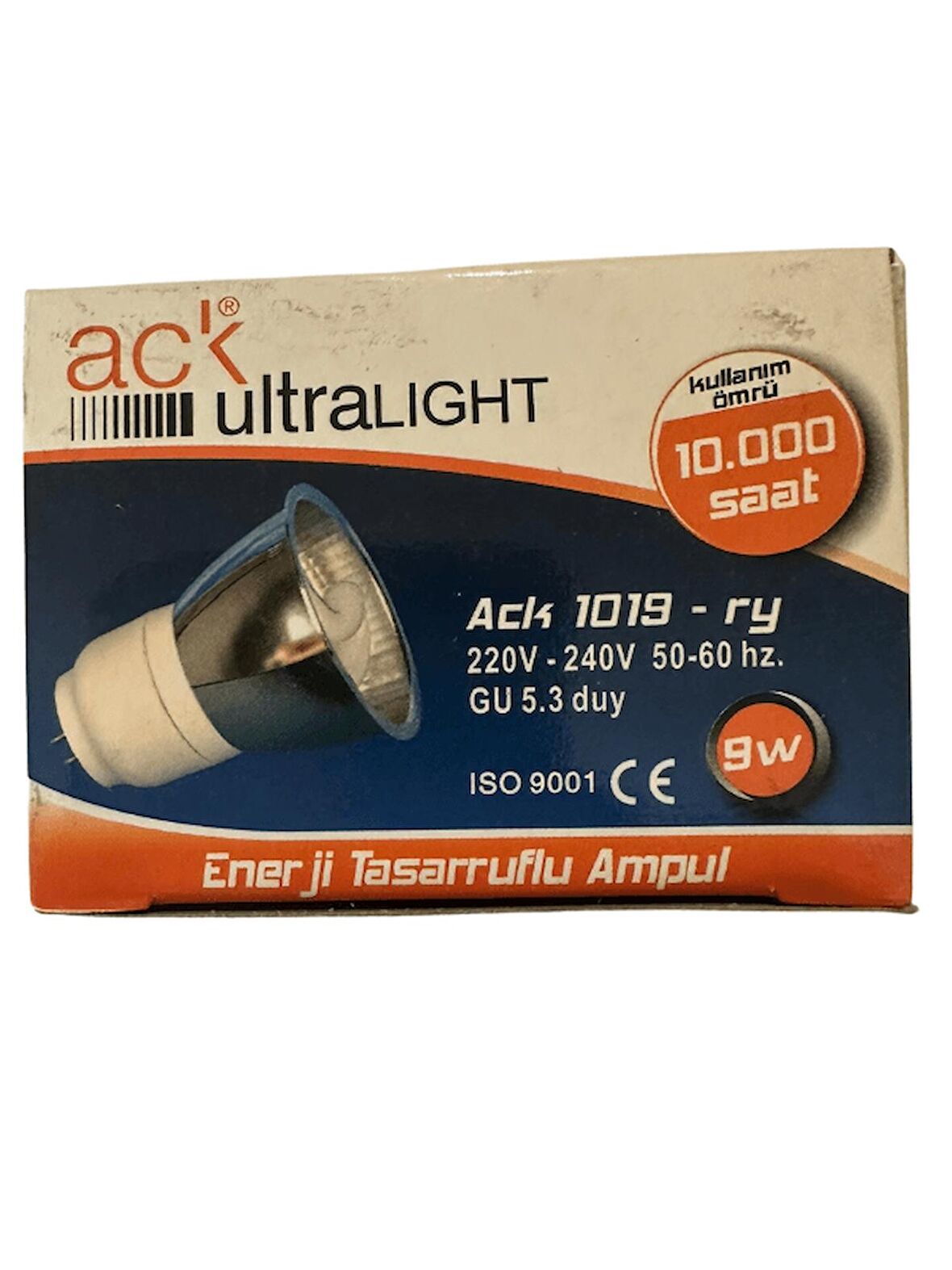 ACK Ultralight 9W 220V Yeşil Işık GU5.3 Duylu